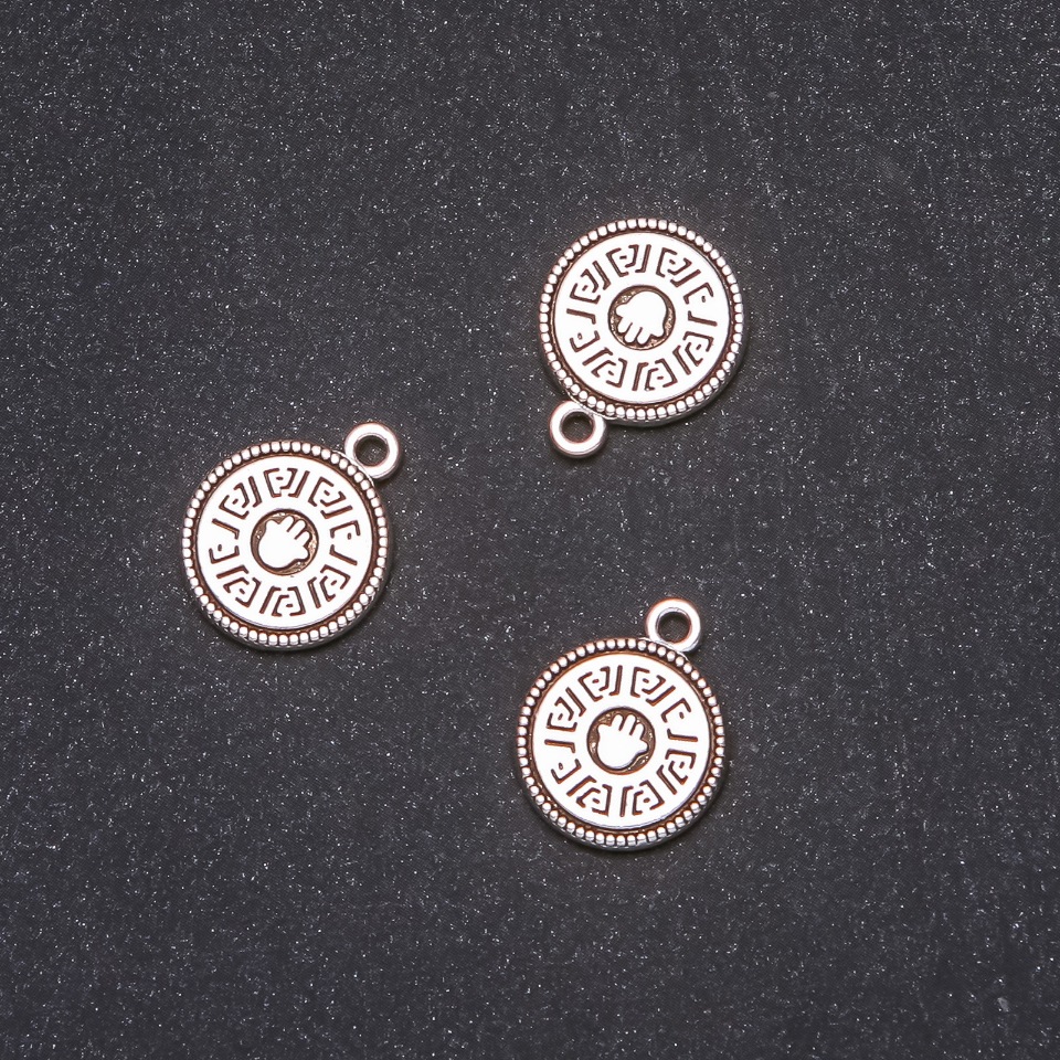 Palm Coin Pendant Findings 15x18mm, packaging 20 g, +/- 9 pcs