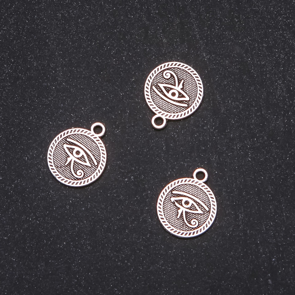 Pendant Finding 'Egyptian Eye' 15x18mm, packaging 20 g +/- 12 pcs