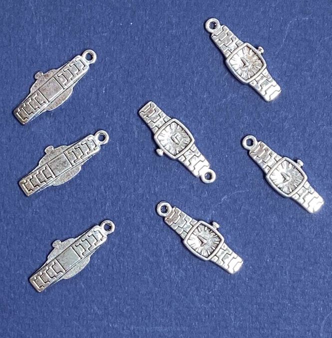 Clock Pendant Finding 23x9mm, packaging 20 g, +/- 17 pcs