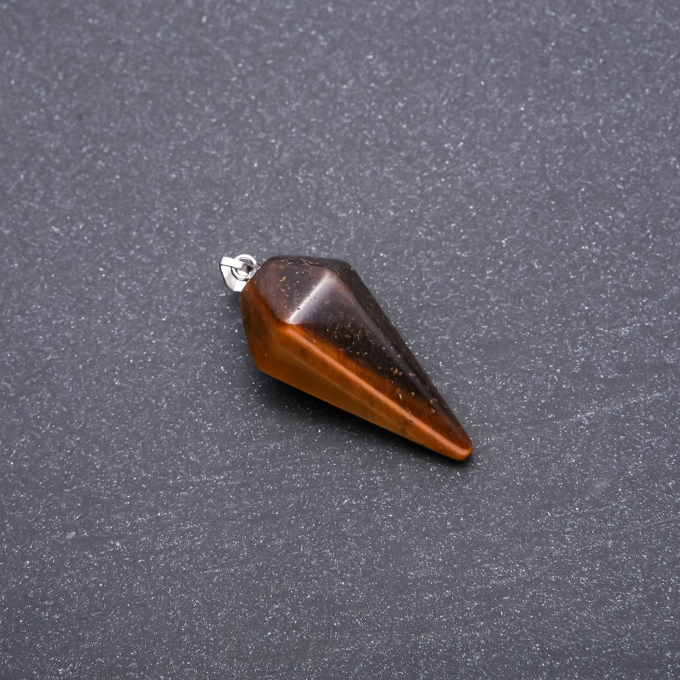 Pendant 'Pendulum' made of Tiger's Eye natural stone 40x30x13mm