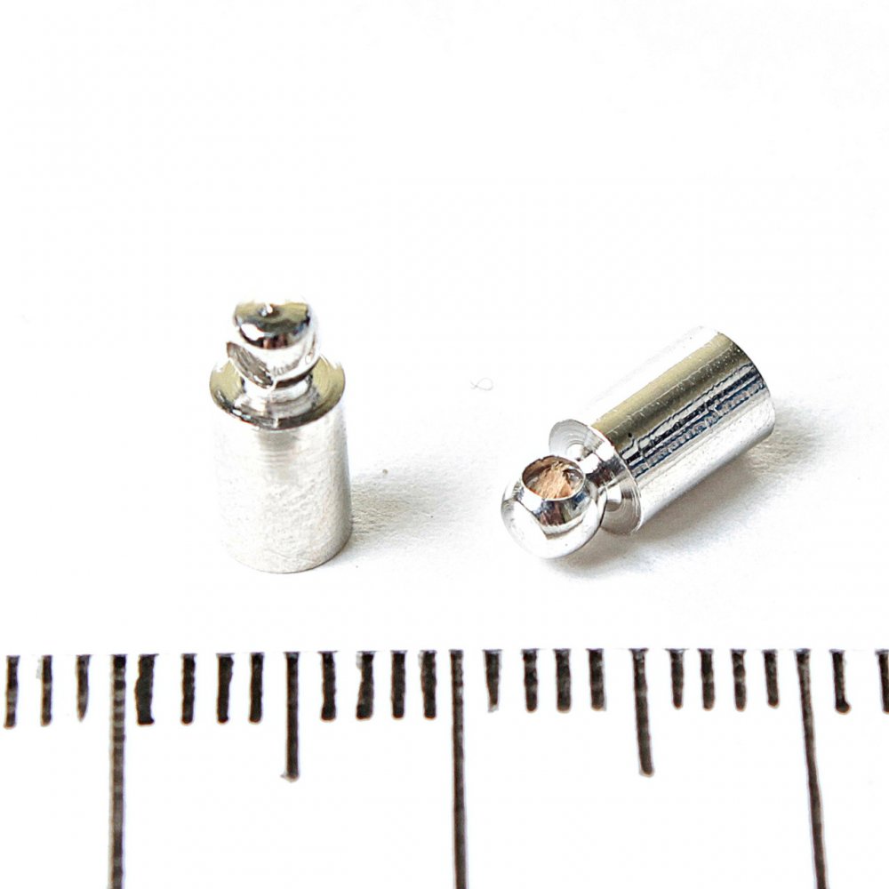 Cord End Caps, 4 mm Diameter, Pack of 38 (±) pcs