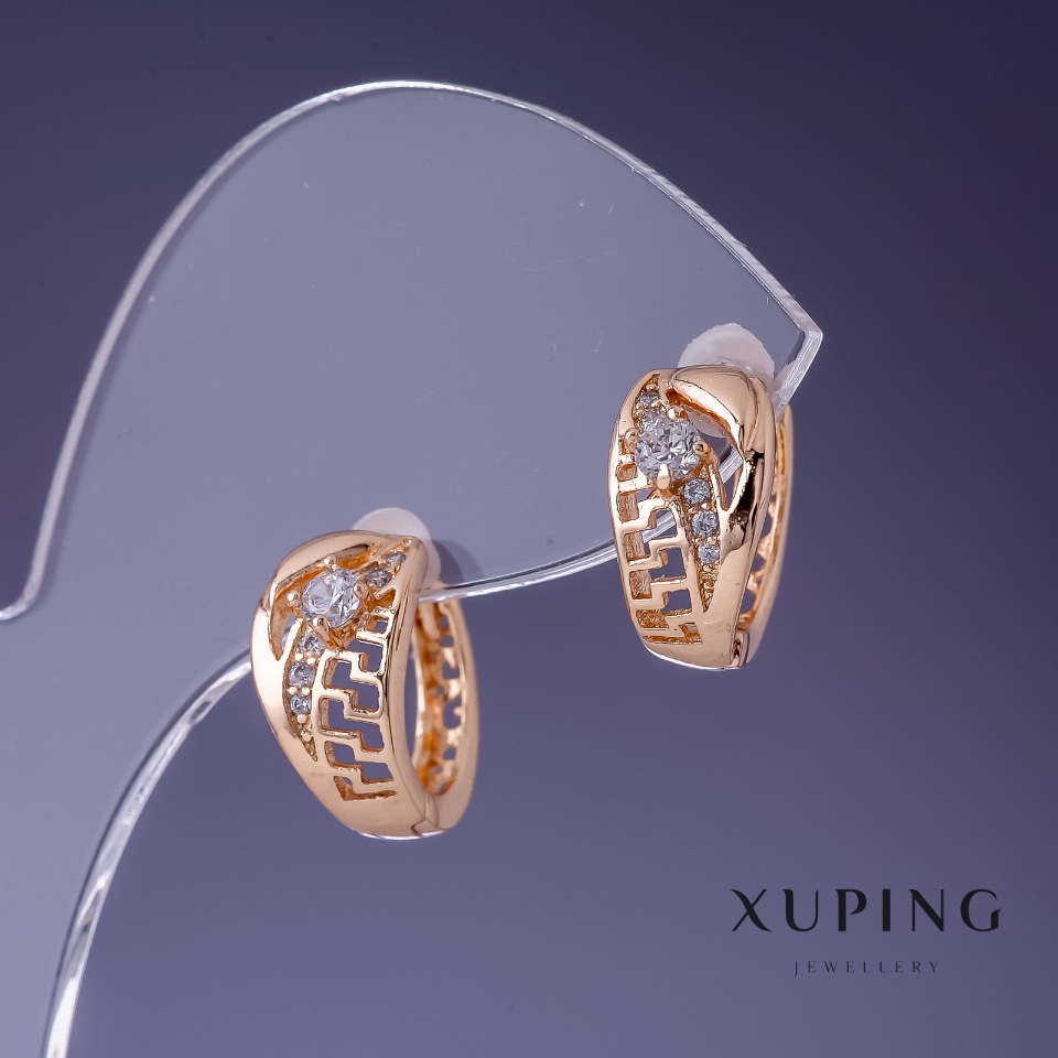 Xuping Earrings 8x14mm '18K Gold-Plated'