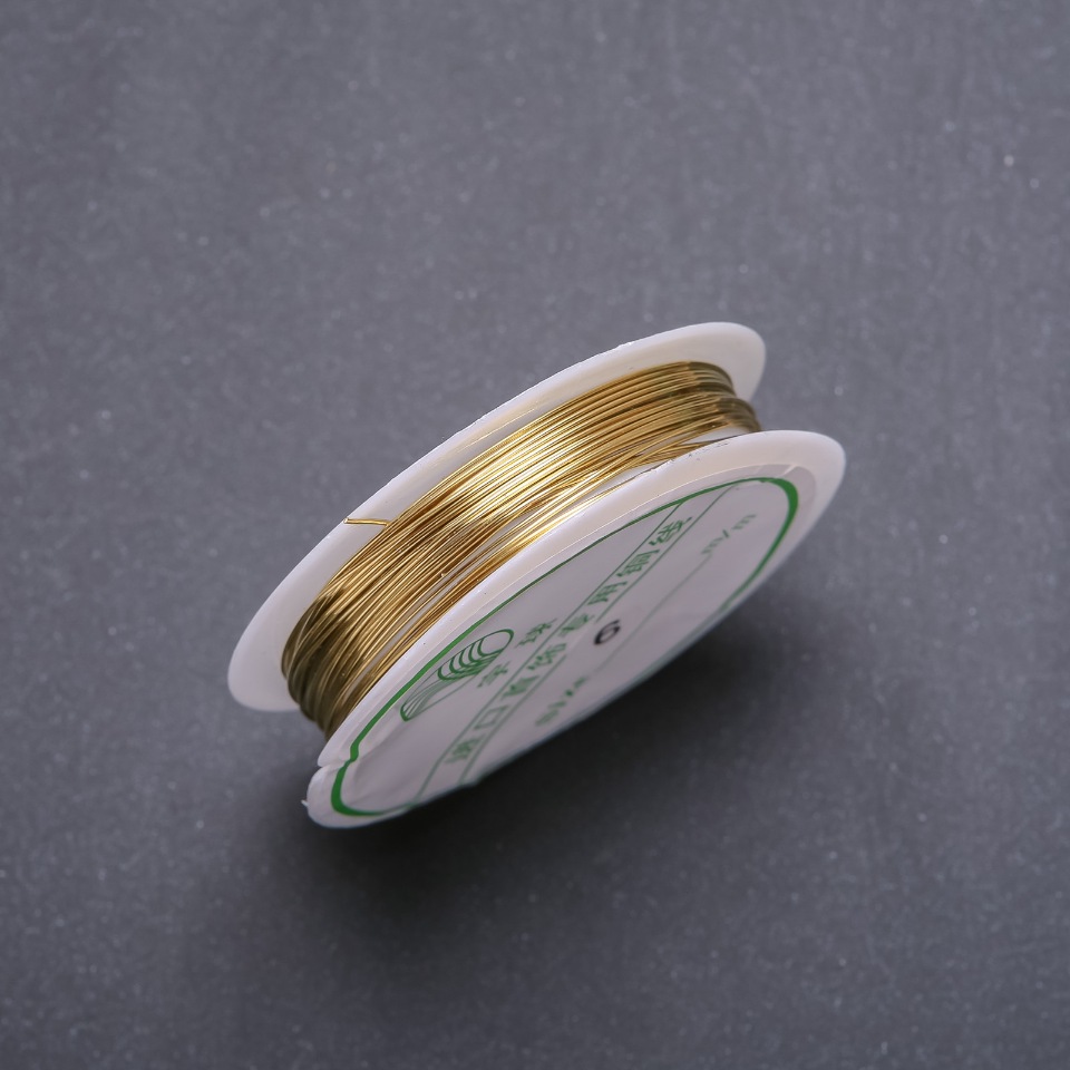 Lemon-gold jewelry wire, 0.6 mm diameter, 6 m length