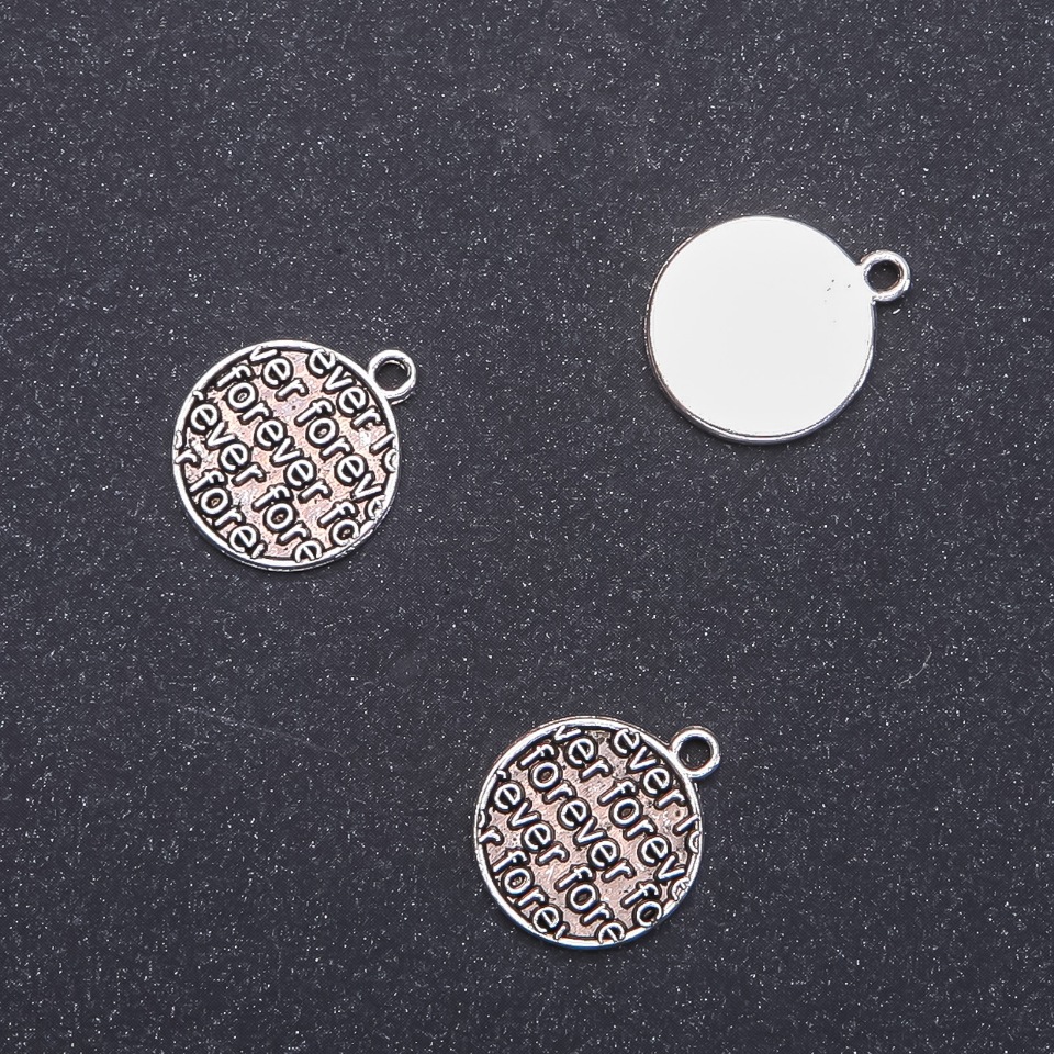 Pendant hardware 'Forever' (Forever), diameter 14 mm, length 18 mm, diameter 1.8 mm, packaging 20 g, 18 pcs (+ -)