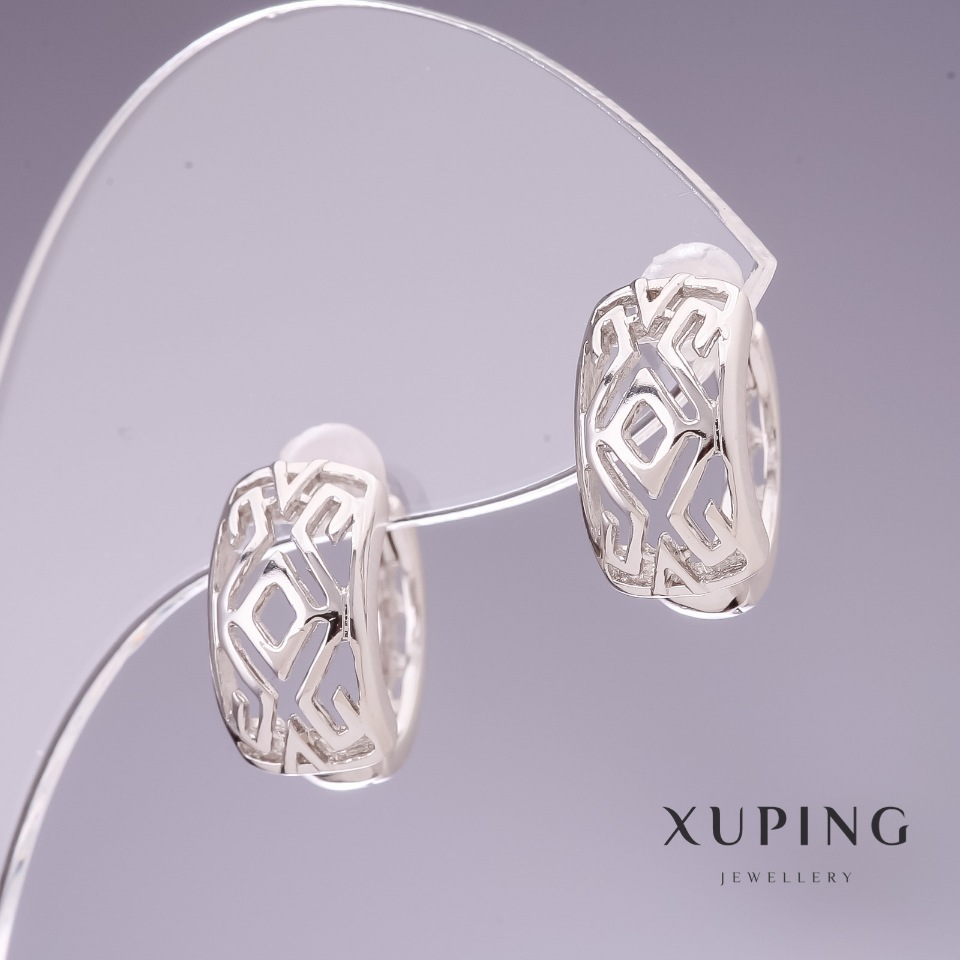 Xuping Rhodium Earrings 7x14mm