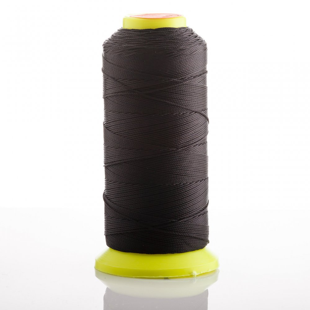 Black nylon bobbin thread, 0.6 mm diameter, for crafts, 500 m