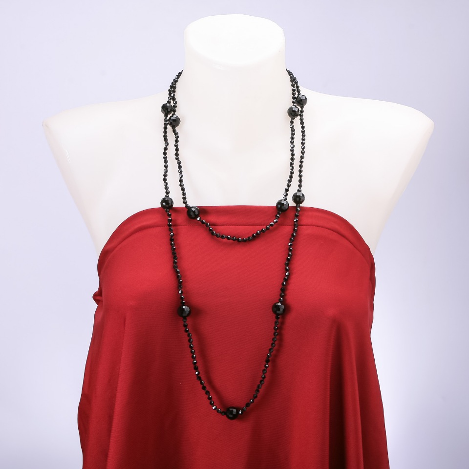 Long Agate Necklace, 140 cm