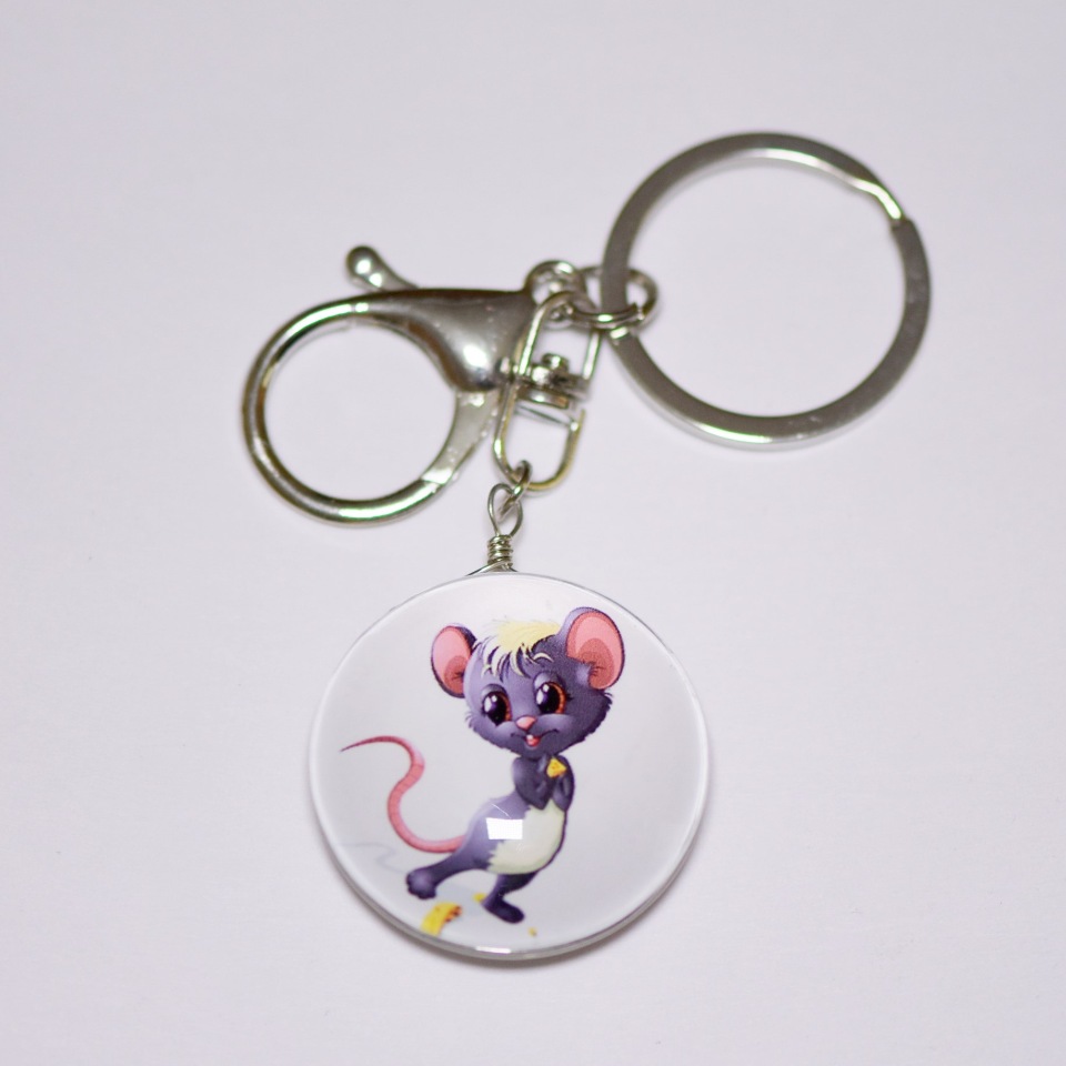 Keychain 'Misha', diameter 4x3 cm, length 9.5 cm