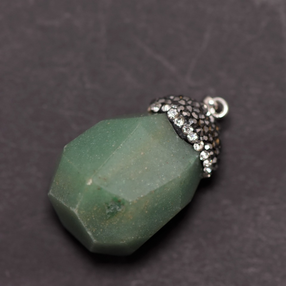 Pendant 'Acorn' made of natural jade stone 24x36x40±mm