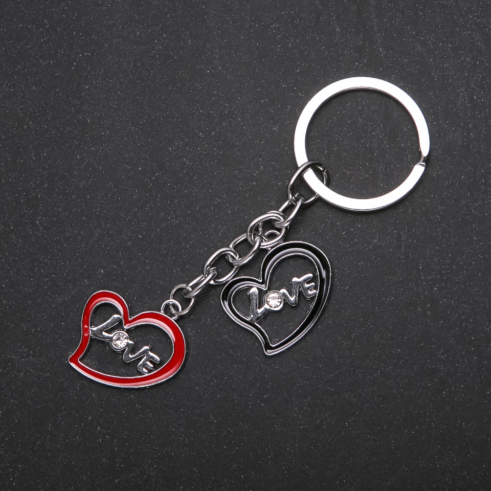 Silver-Colored Heart Keychain