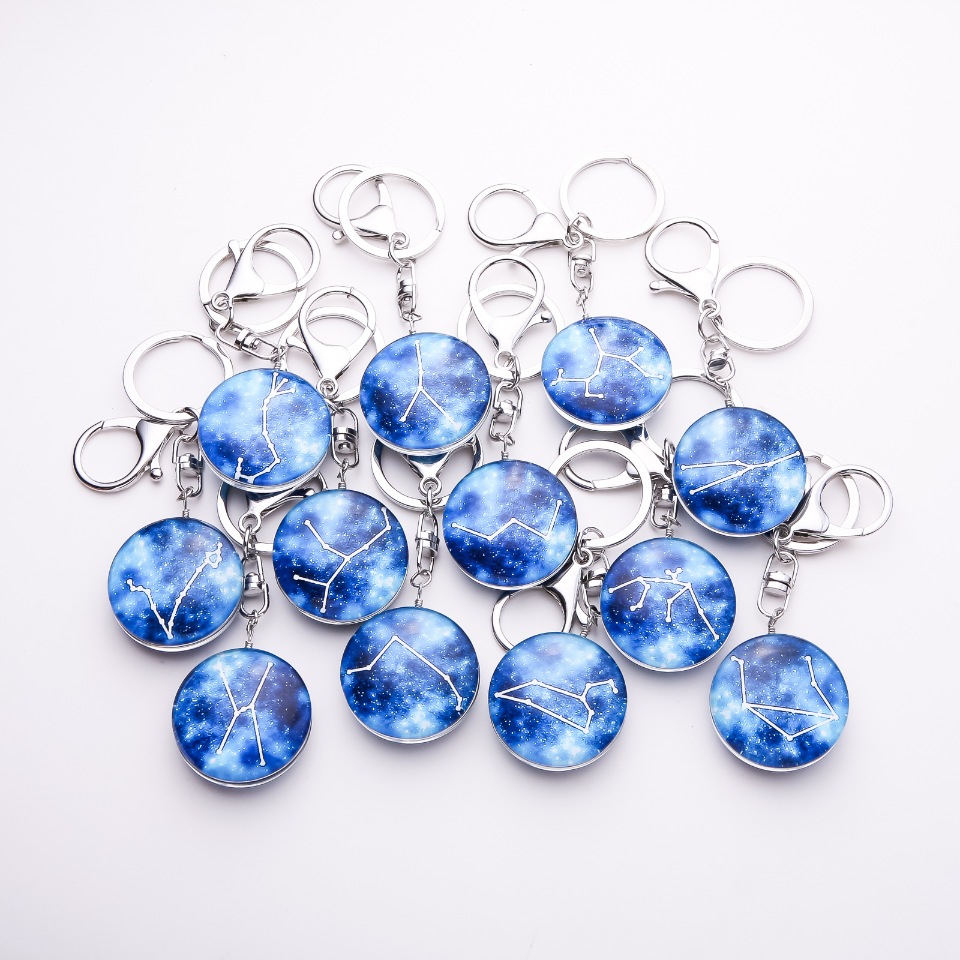 Zodiac Keychains 12-piece Set, price per pack, length 10 cm