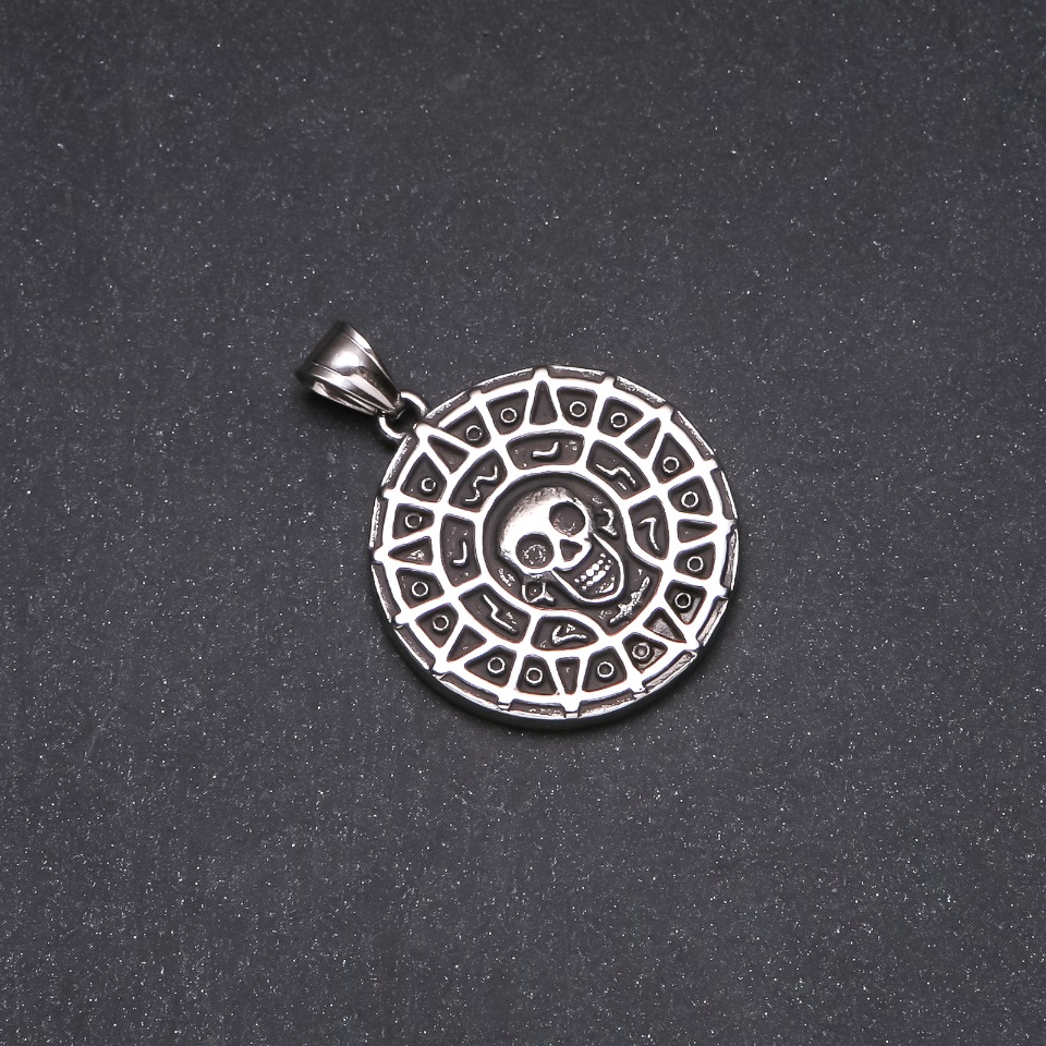 Aztec Coin Pendant 33x44mm