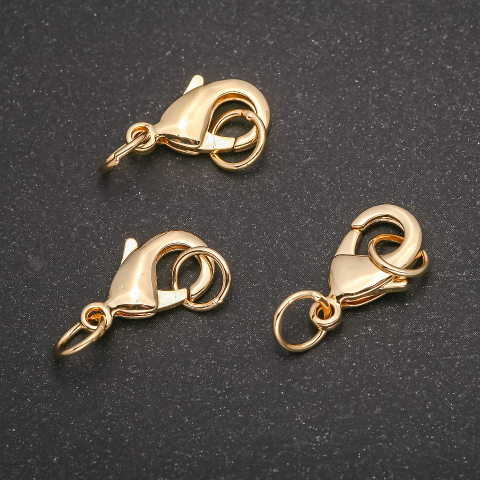 Carabiner Clasp Hardware 11x19mm Gold-Tone Metal