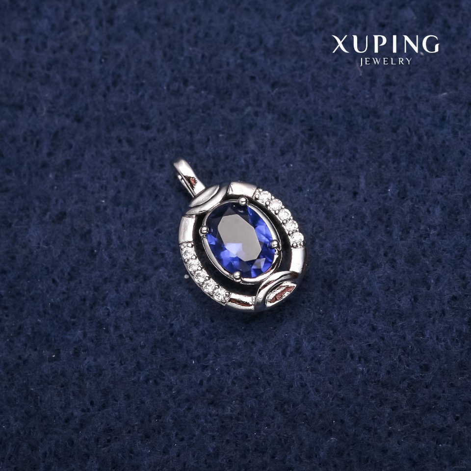 Xuping Pendant 12x18mm Rhodium