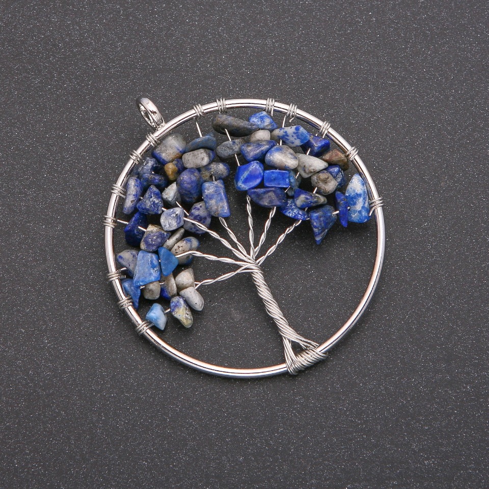 Pendant "Tree of Happiness" Sodalite, diameter 50mm