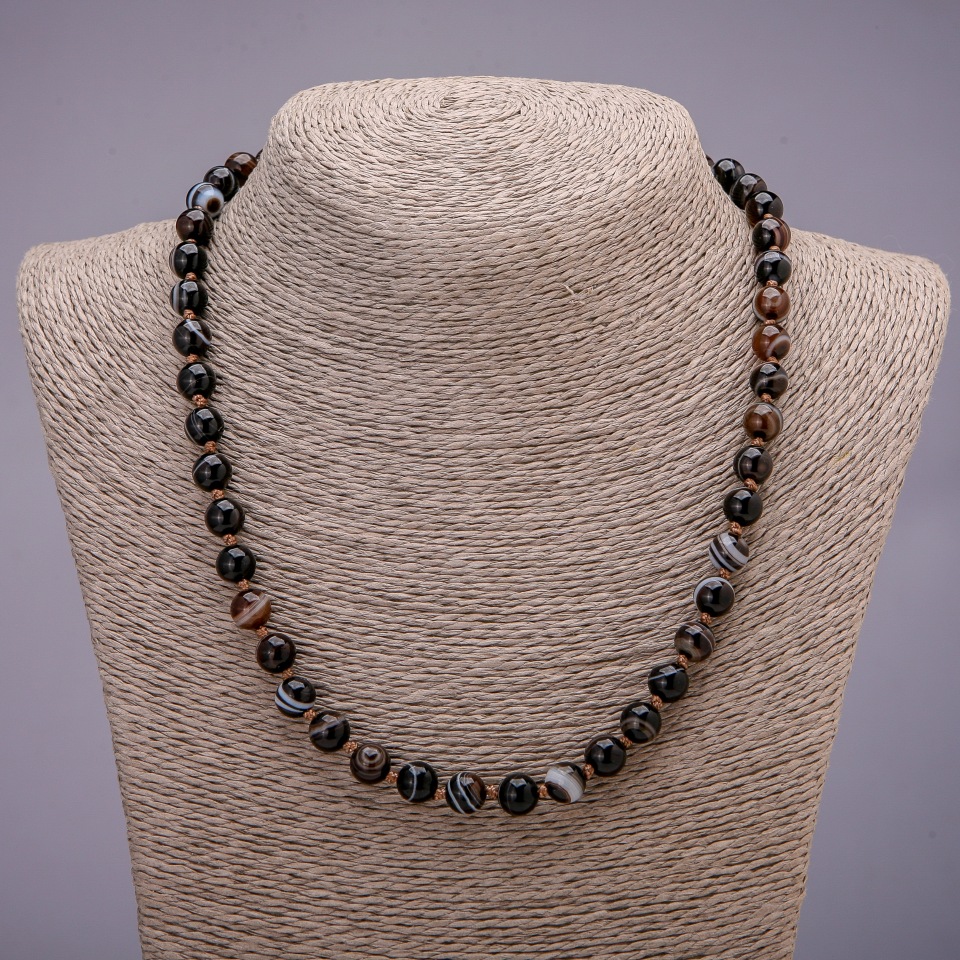 Agate Stone Beads, Smooth Round, 8 mm Diameter, 48 cm Length