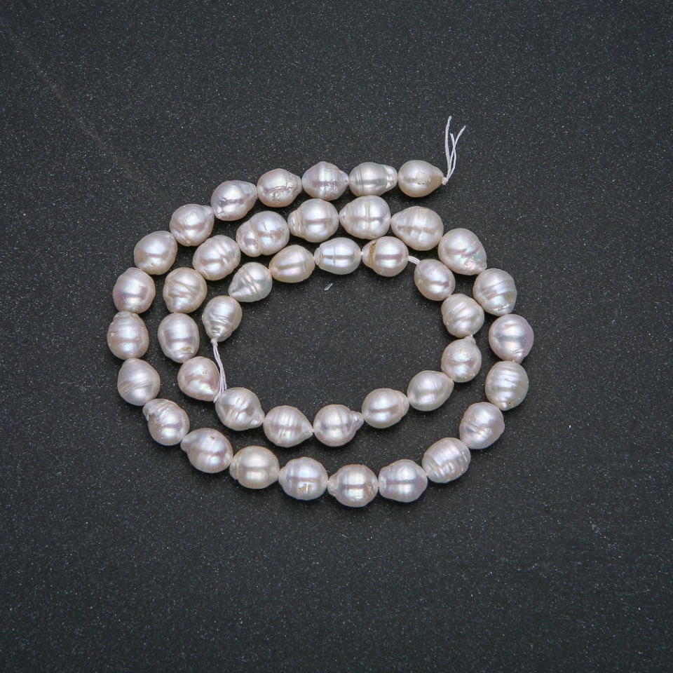 Freshwater Pearl Strand, 8×9 mm diameter, 39 cm length +