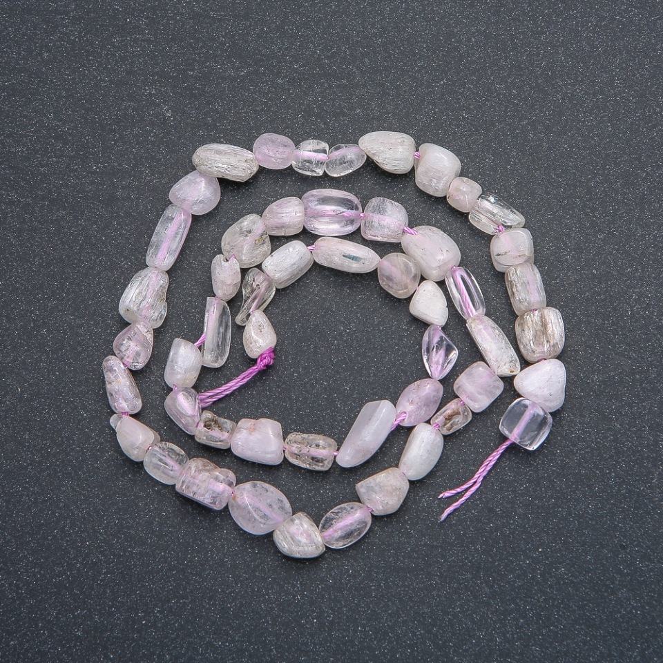 Pink Kunzite Faceted Beads, 6x7 mm diameter, 39 cm length +