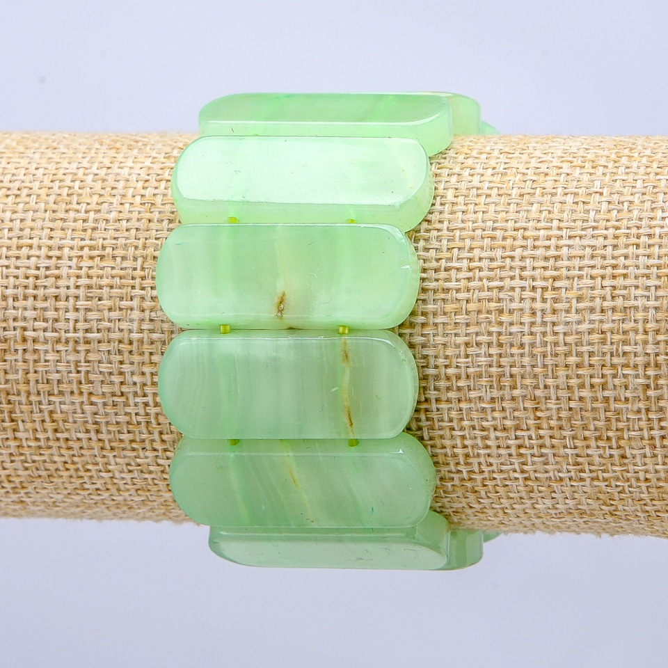 Elastic bracelet Onyx (pressed) smooth link 33×13 mm+