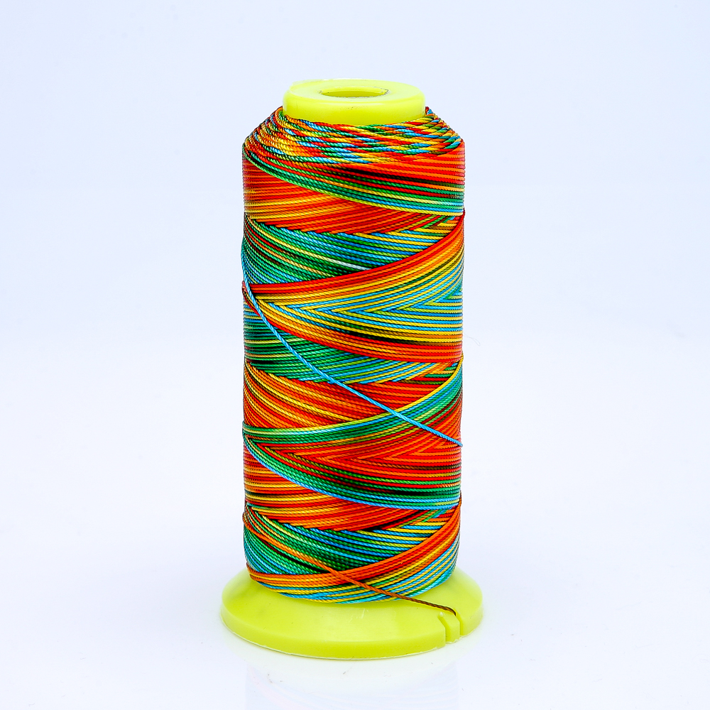 Rainbow bobbin thread, diameter 0.6 mm nylon for crafts 300 m