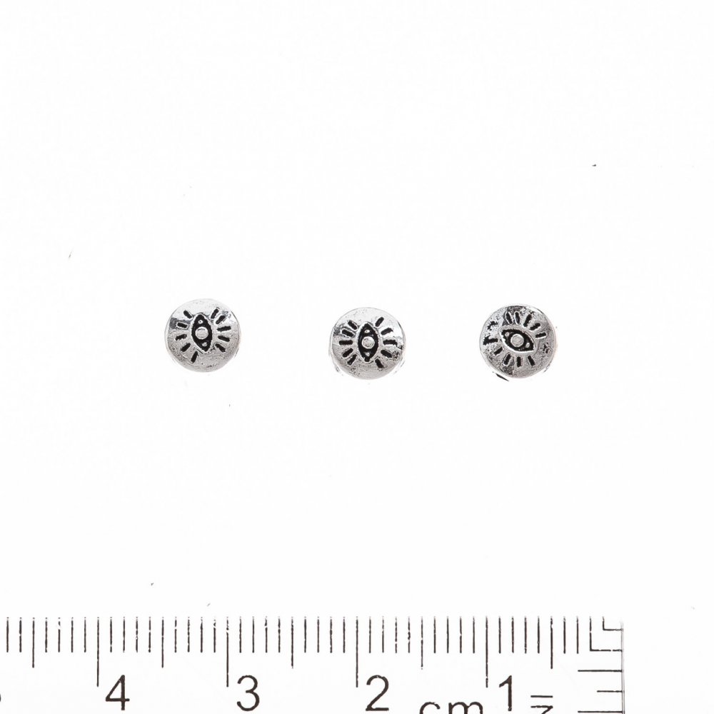 Findings Bead Insert Eye Silver Color, Hole Diameter 1.5 mm, Packaging 20 g +/- 51 pcs