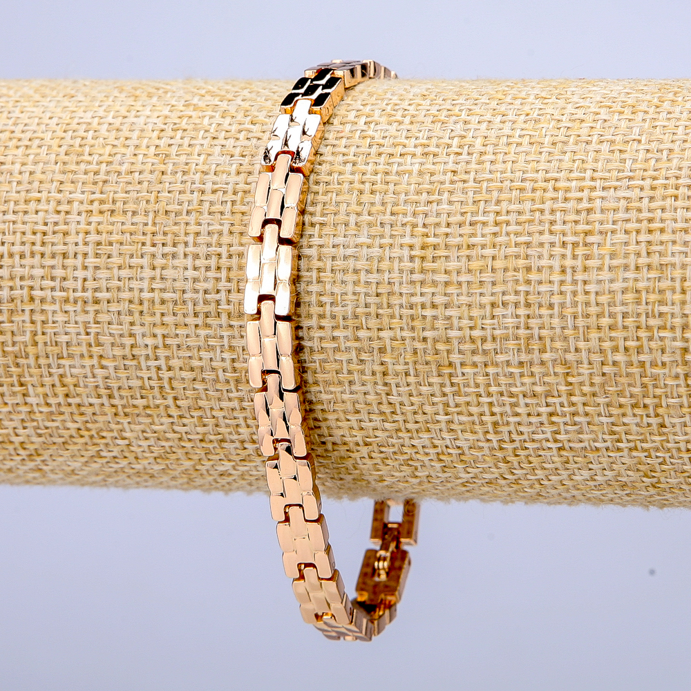 Xuping Bracelet 18K Gold Plating, 6mm Thick, 20cm Long