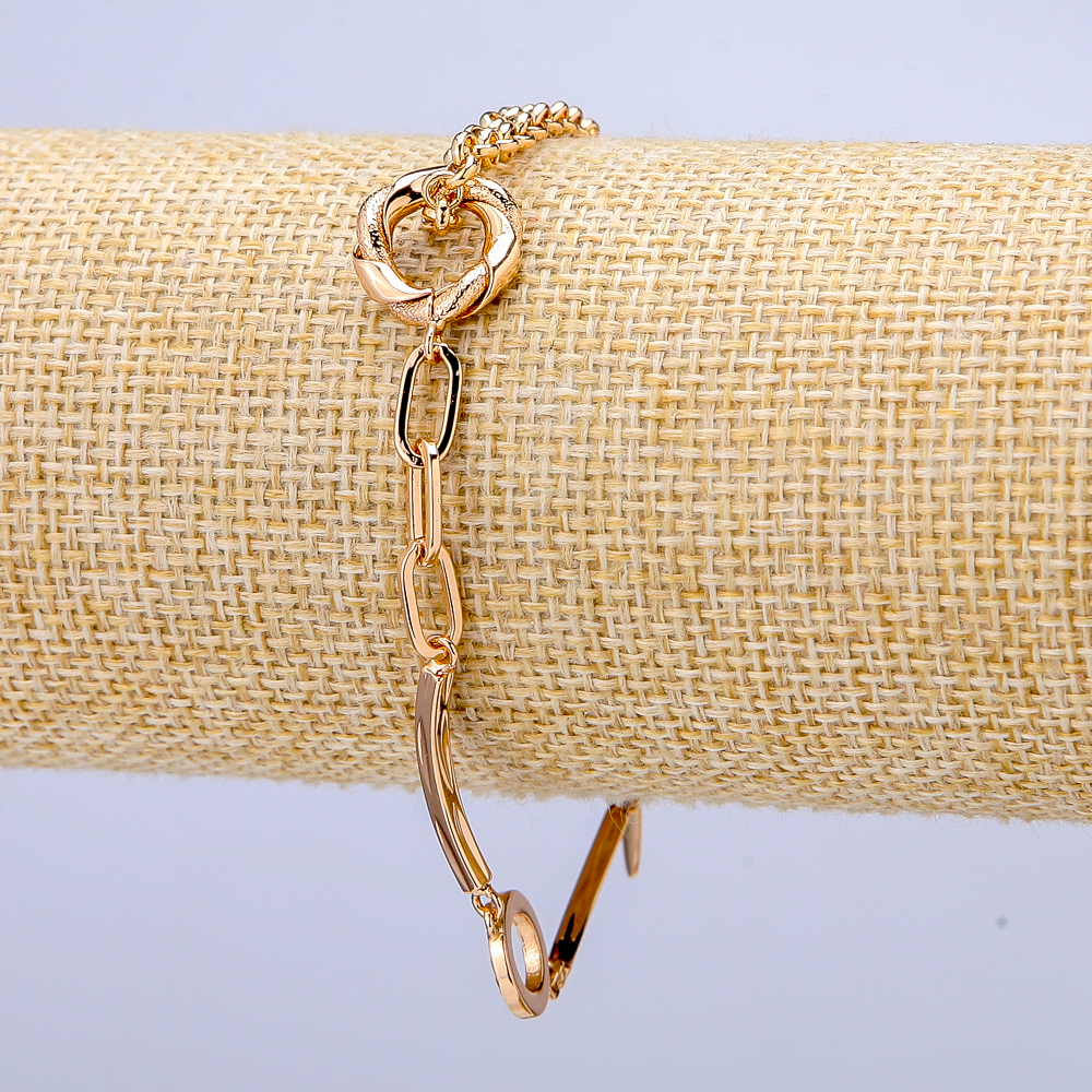 Bracelet Xuping 18K Gold Plating, 4mm Thick, 17-20cm Length