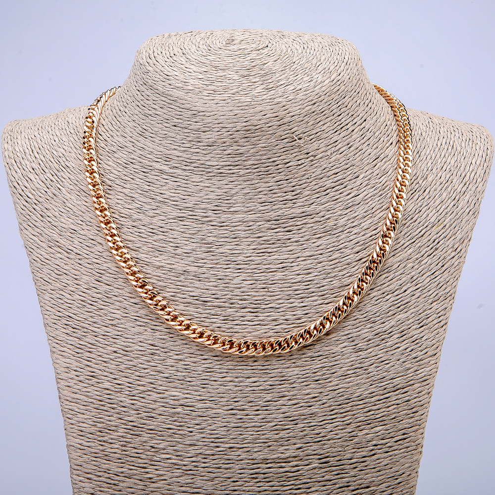Xuping Chain with 18K Gold Plating, 6mm Thick, 46cm Long