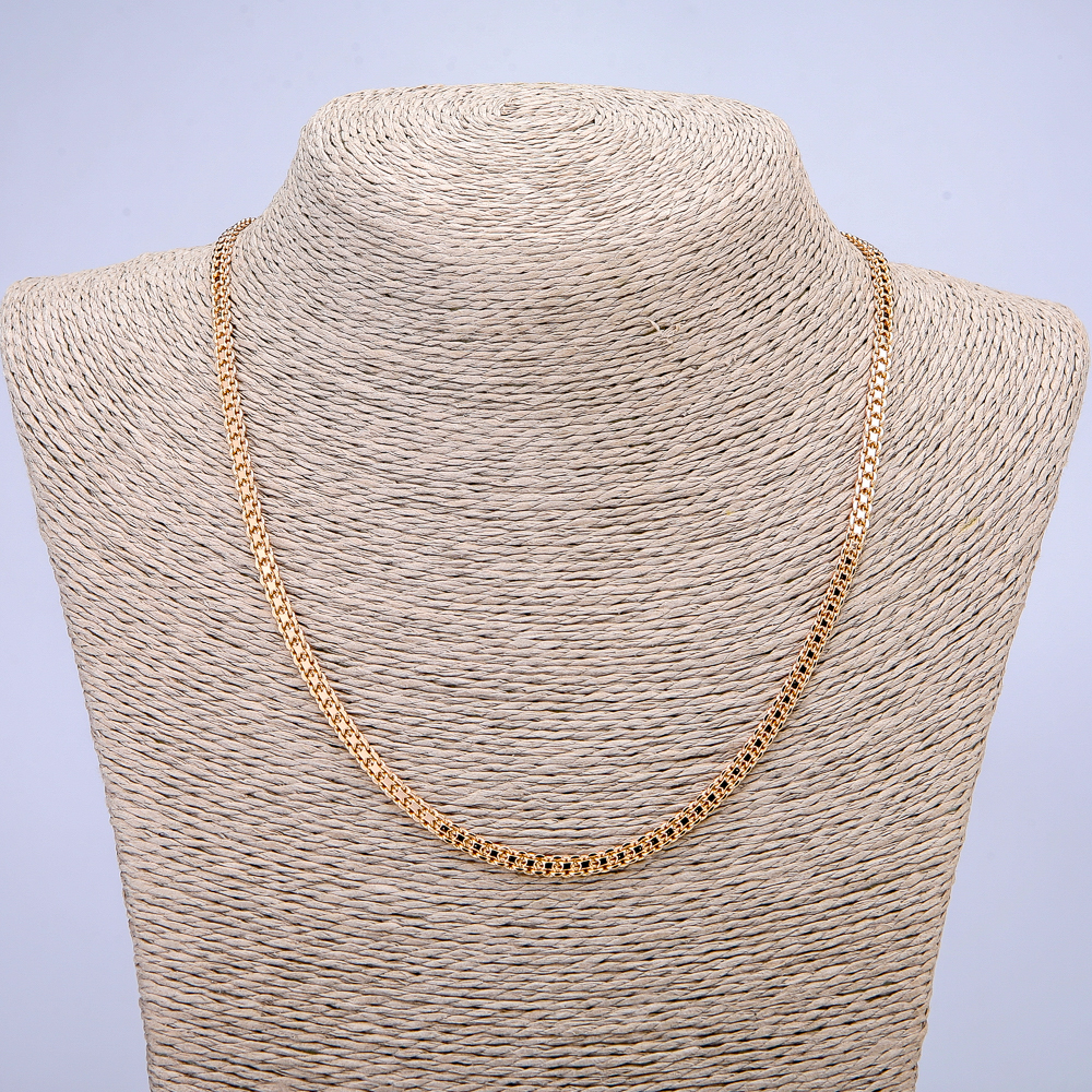 Xuping 18K Gold Plating Chain, 3.5 mm Thick, 58 cm Long