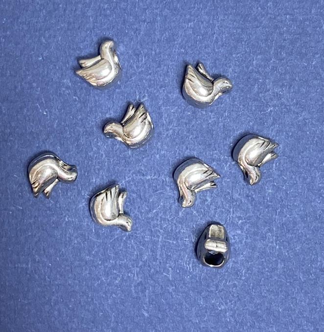 Pandora bead 'Blue' 8x10mm, 5 mm hole, packaging 20 g +/- 14 pcs