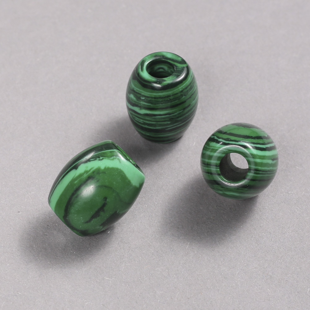 Pandora Bead Malachite 16.5 x 15.5 mm - hole diameter 5.5 mm