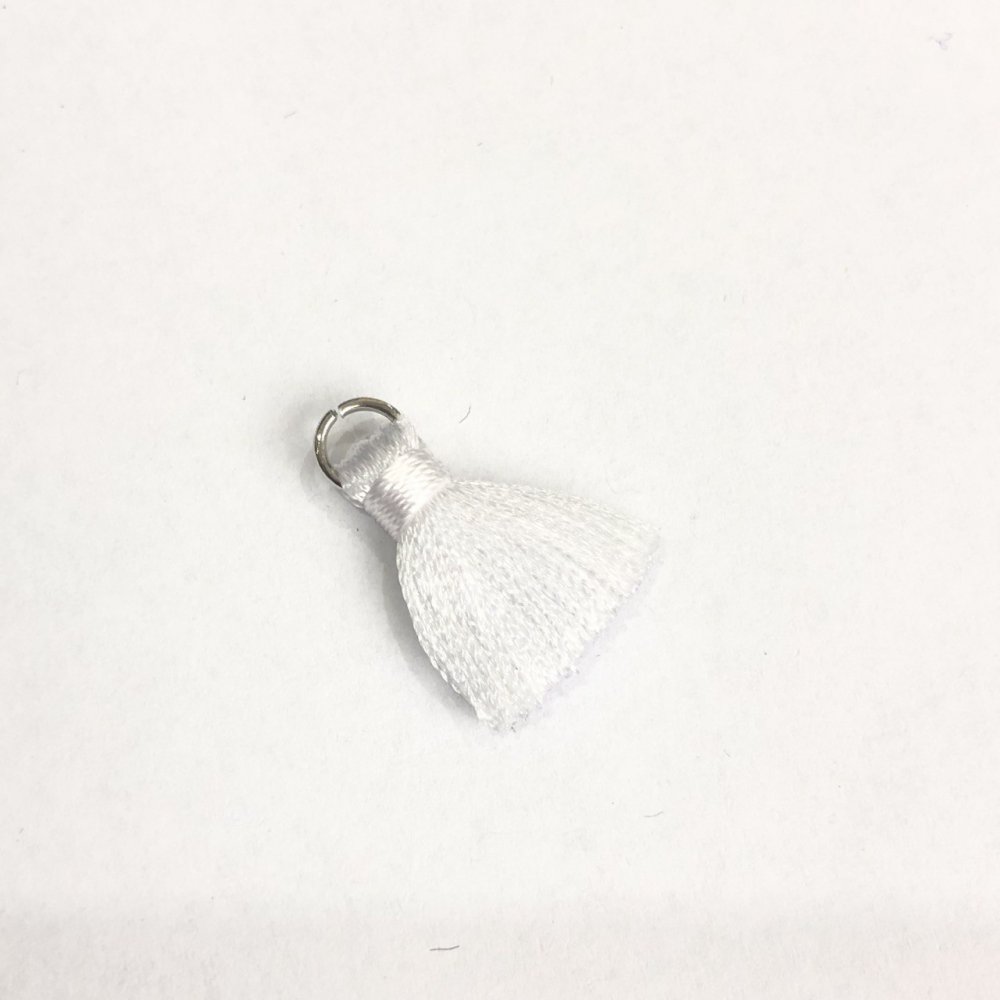 Crafting Supply: Mini Silk Brush with Ring 'Silk', length 2 cm, diameter 5 mm, price per piece