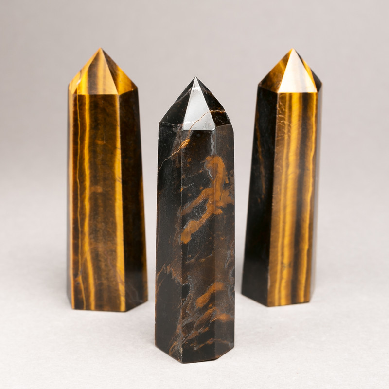 Сувенірний олівець натуральний Тигрове око асорті розмірів (за 100 г. )