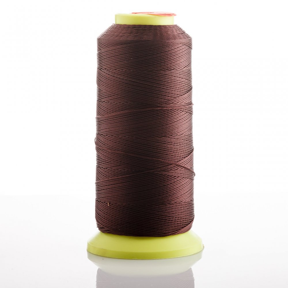Bobbin nylon thread - Chocolate, 0.6 mm diameter, for crafts, 500 m