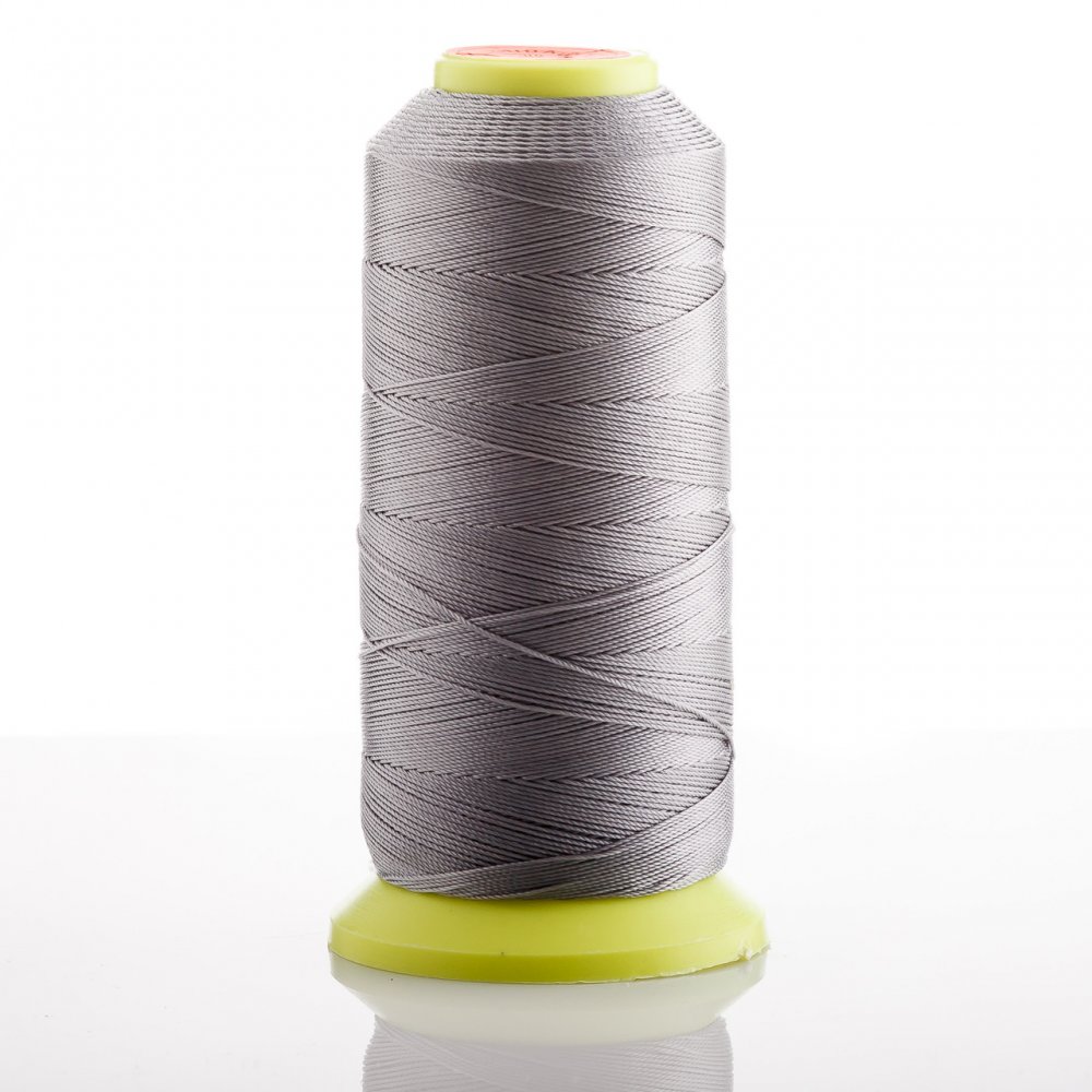 Nylon thread spool, light gray, 0.9 mm diameter for crafts, 500 m