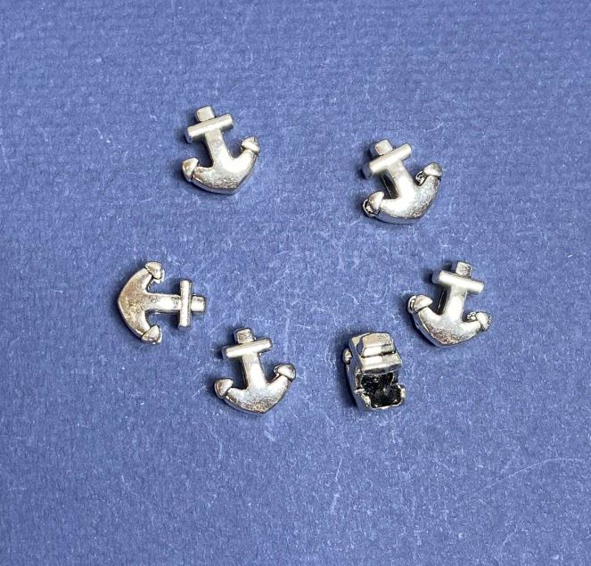 Pandora Findings Bead Inlay Anchor 12x13mm, hole diameter 5mm, packaging 20 g ±8 pcs