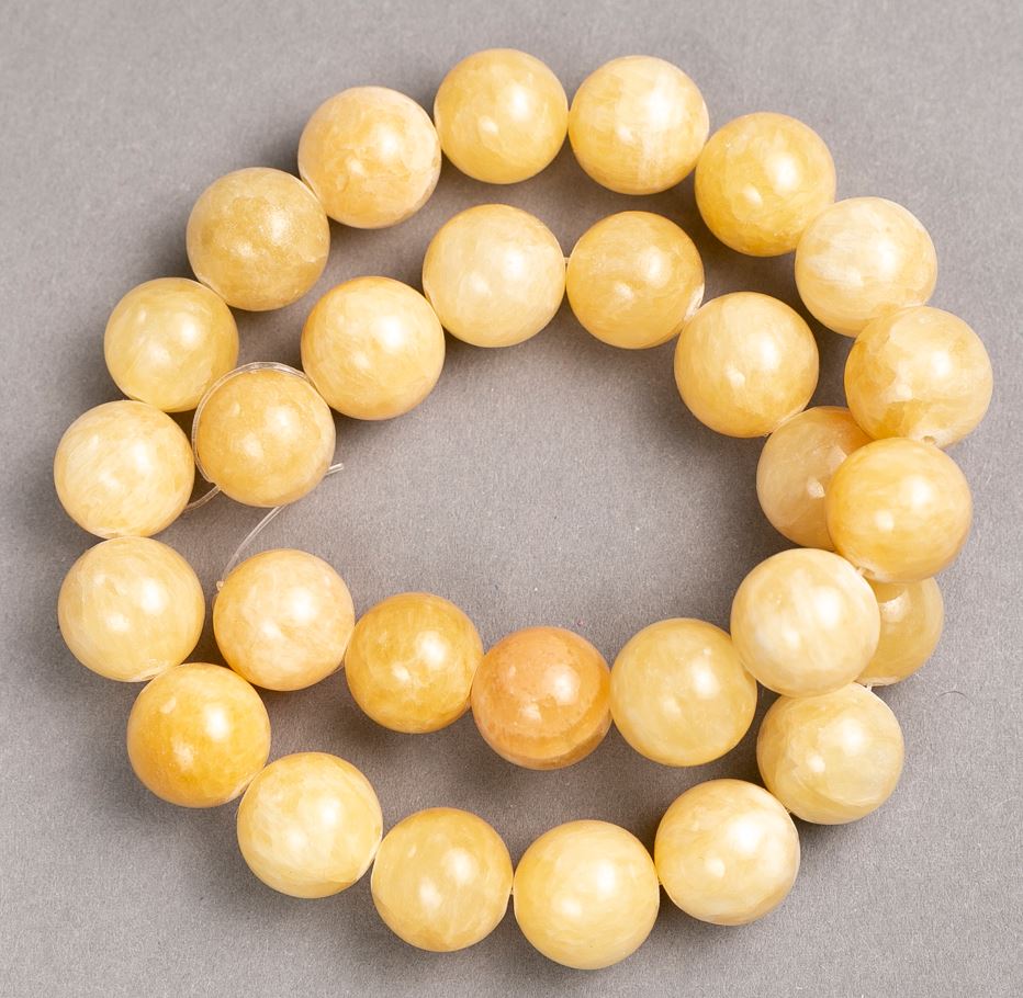 Pearlized Beads on Monofilament (Acrylic) Smooth Round Beads, 14.5 mm diameter, 40 cm length