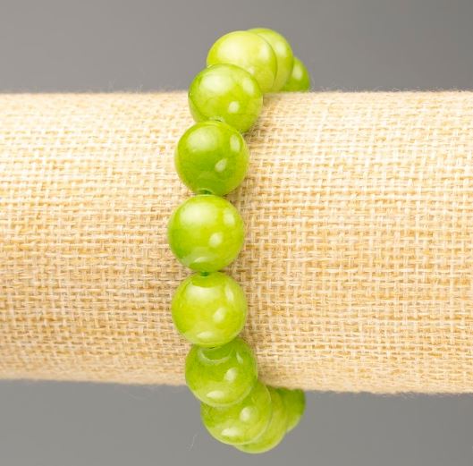 Elastic Onyx Bracelet (Acrylic) — diameter 12.5 mm, length 18 cm