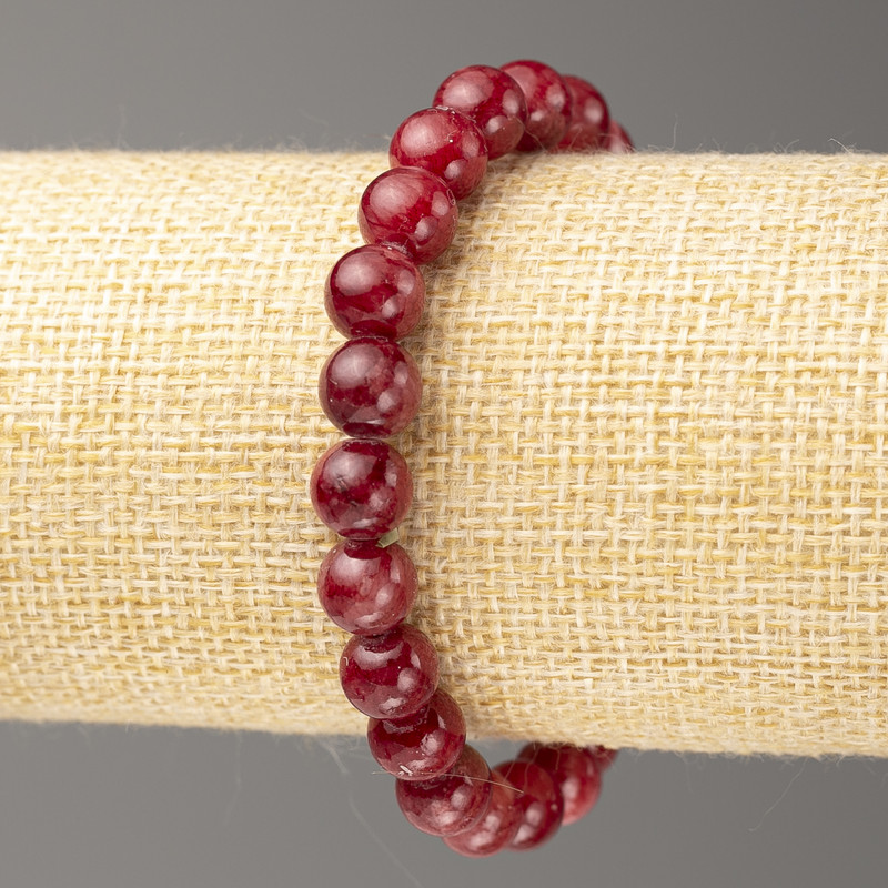 Tourmaline Bracelet (artificial acrylic), 8 mm diameter, 18 cm length, smooth beads on elastic