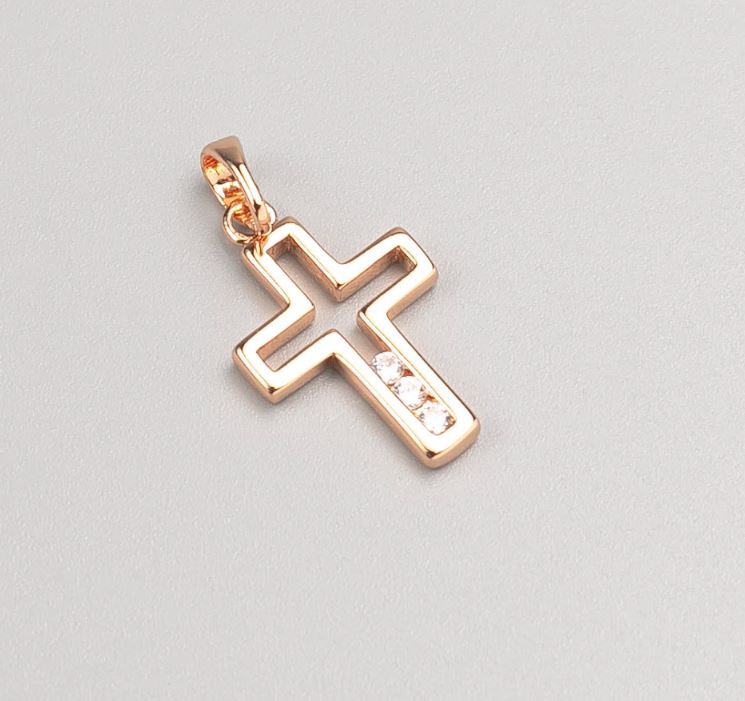 Xuping Cross Pendant 18K Gold-Plated, 21x13 mm+