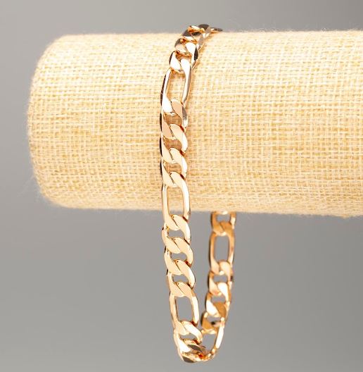 Xuping Bracelet 18K Gold Plating Armor Weave, 25 cm length, 8 mm thickness