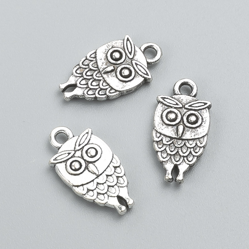 Owl pendant hardware 18x9 mm, packaging 15 pcs ±