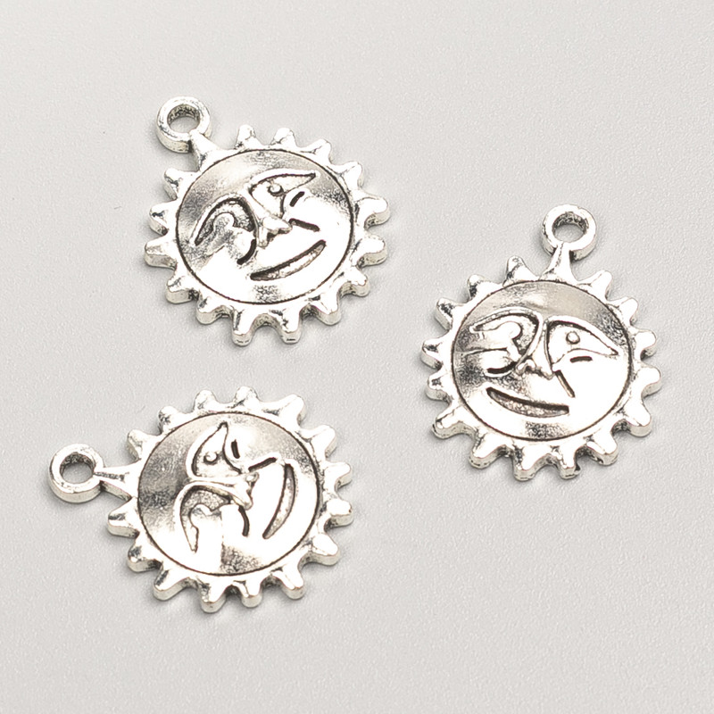 Sun Pendant Findings, diameter 21×16×3 mm, packaging 11 pcs ± 20 g