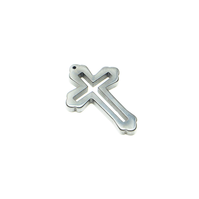 Hematite Cross Pendant, dimensions 30.5 x 44 x 4.5 mm+