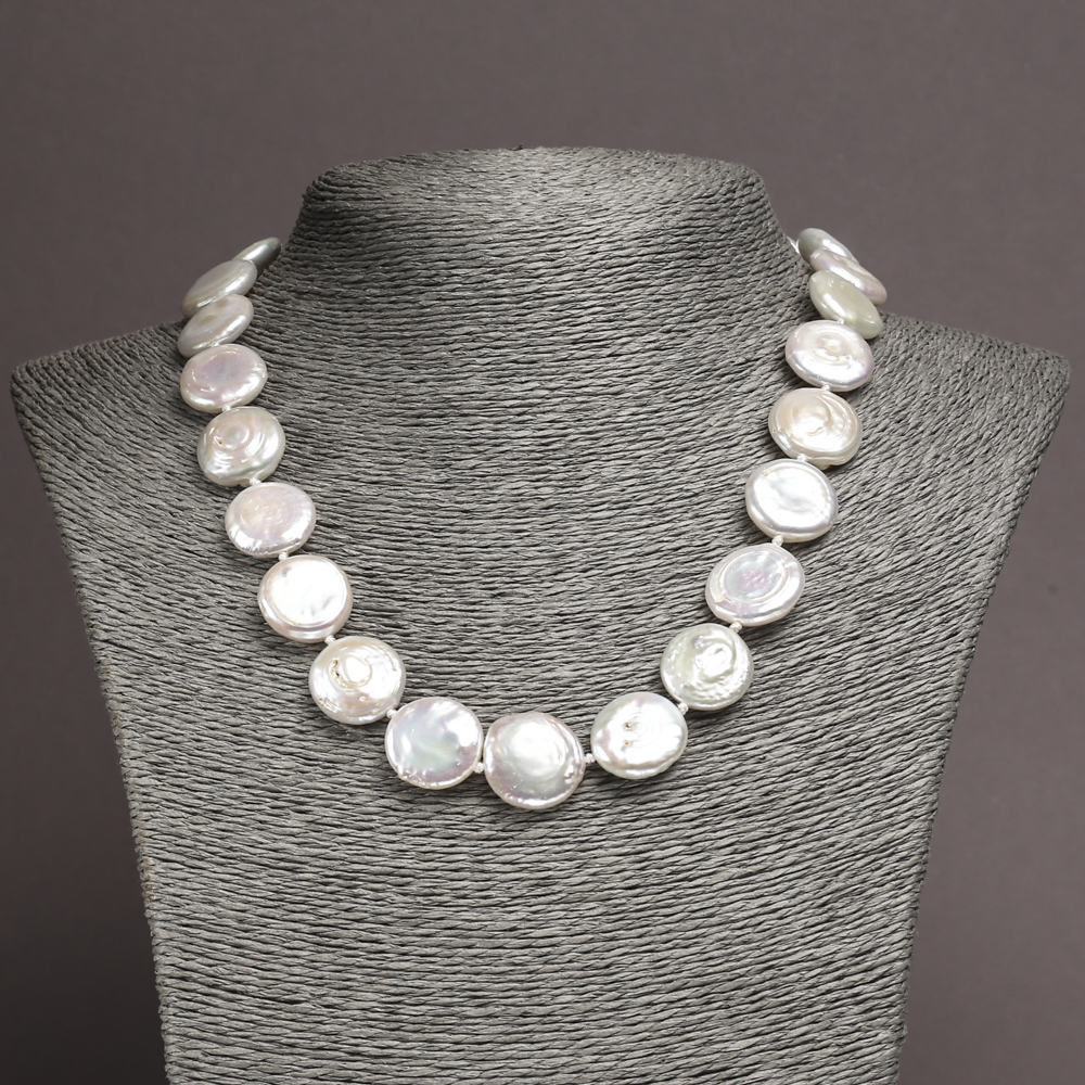Natural Baroque Pearl Necklace, diameter 17 mm ±, length 48 cm ±