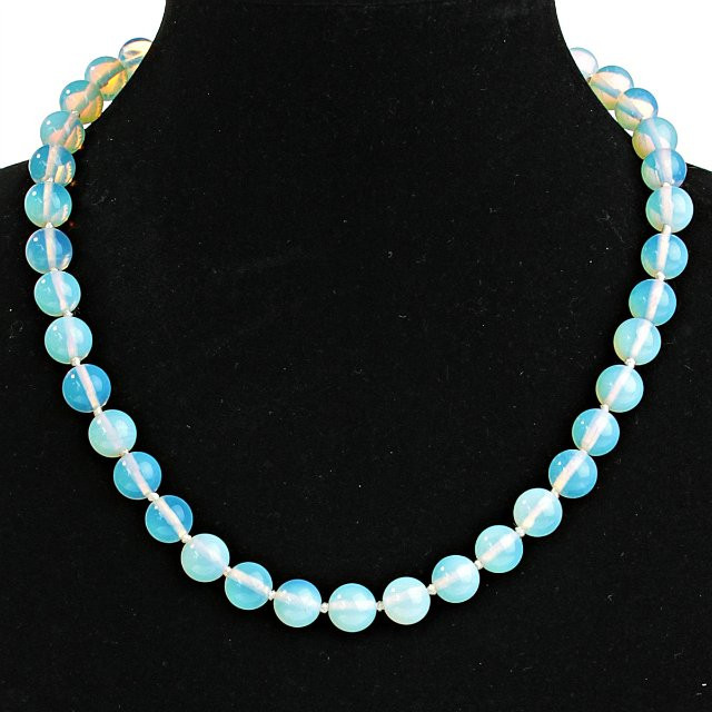 Moonstone Necklace 8mm Beads, 48 cm Length