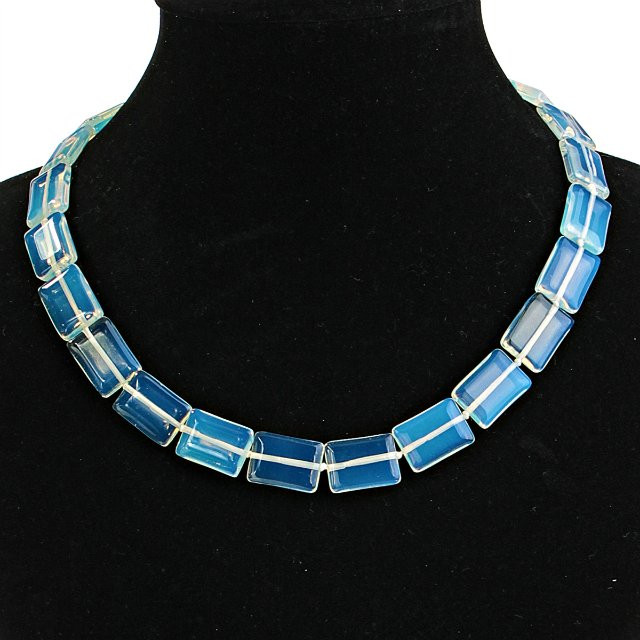 Moonstone Necklace, Rectangular 15×20 mm, Length 46 cm