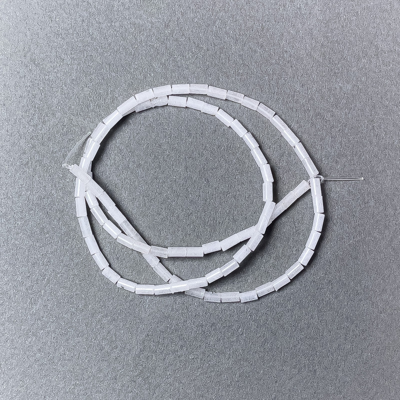 Beads of Mountain Crystal, natural stone, faceted, diameter 2x4 mm, length approx. 38 cm on beading thread