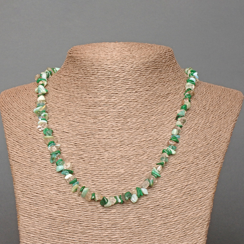 Beads 'Assorted' from natural stone, diameter 8×4 mm, length 48 cm